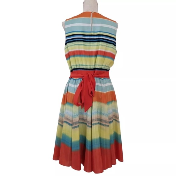 Ted Baker London Orange Yellow Sleeveless Midi Sundress - Picture 2 of 5